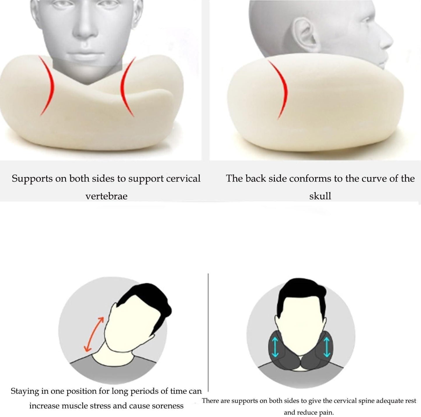 Ergonomic Pain-Relief Travel Neck Pillow