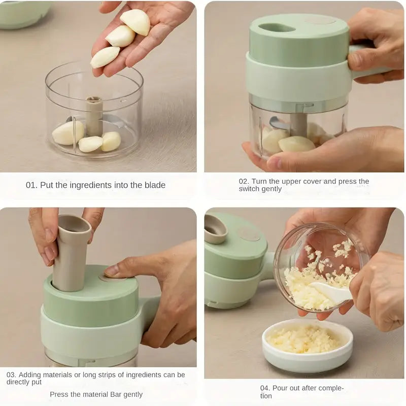 4-in-1 Portable Wireless Electric Handheld Chopper ⚡