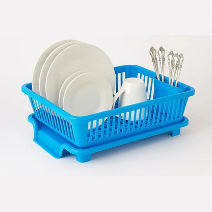 Smart Dish Drying Rack with Quick Drainage & Cutlery Holder