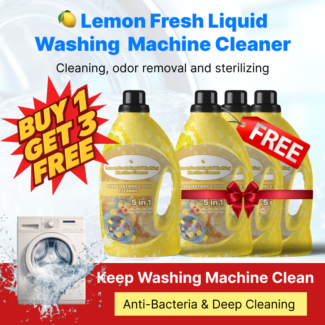 🍋 Lemon Fresh Liquid Washing Machine Cleaner (Buy 1 Get 3 Free 😍)