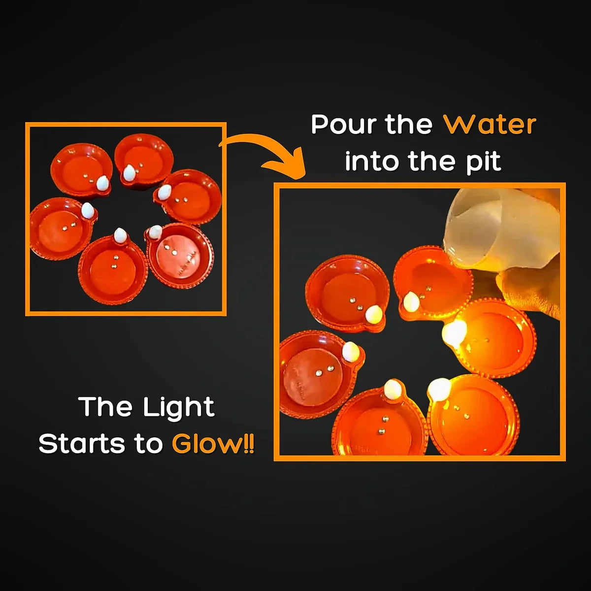Reusable Water Sensor LED Diya  🪔   (🔥 Diwali Offer Limited Stock 🔥)