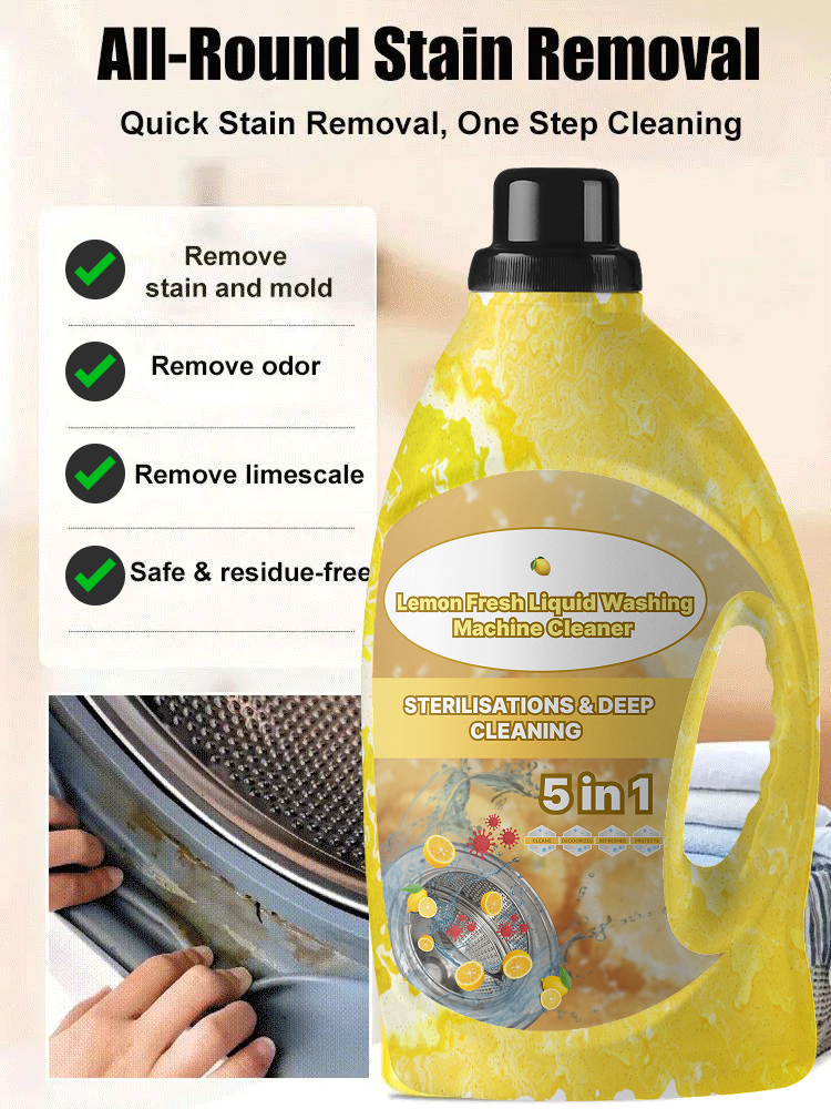 🍋 Lemon Fresh Liquid Washing Machine Cleaner (Buy 1 Get 3 Free 😍)